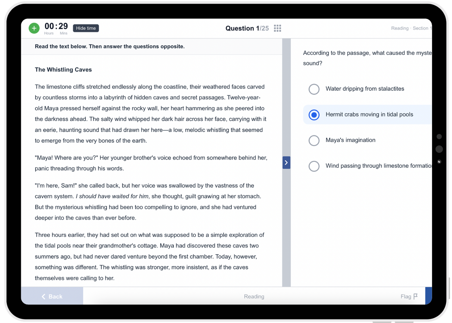 OCReady Mock Exam simulator matching the real OC test format
